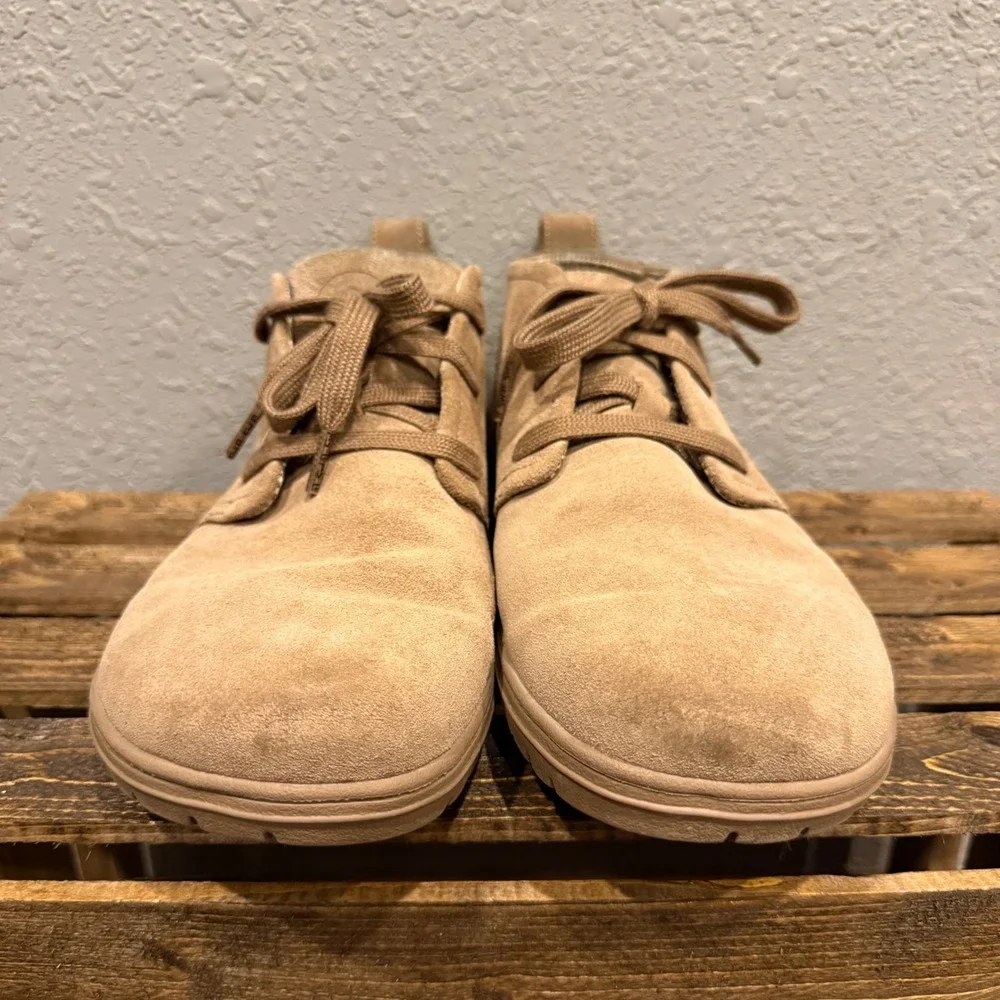 LEMS Mens 10 Chukka Lions Mane Sandstone Suede Barefoot Boots Minimalist Comfort